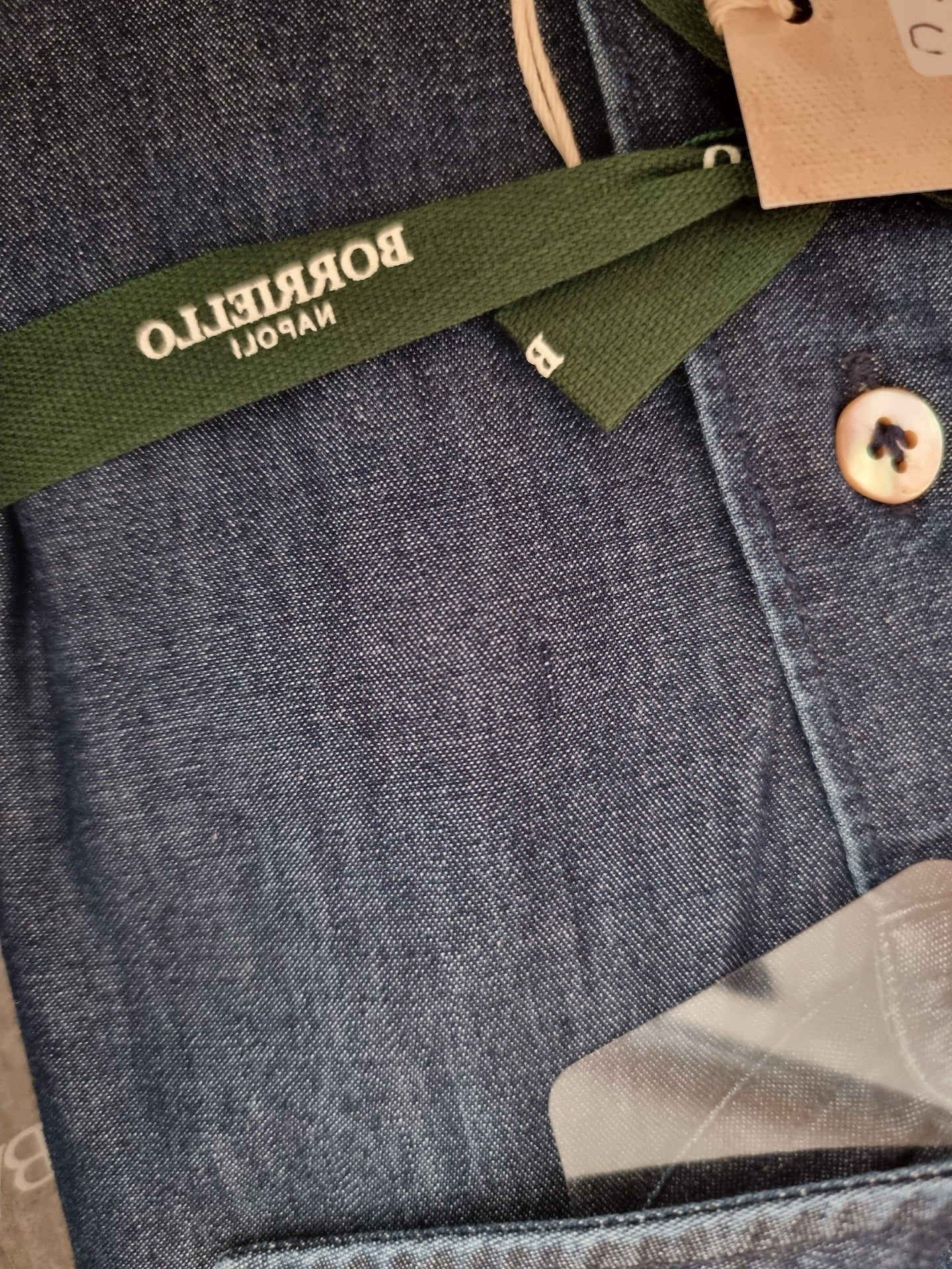 Camicia uomo Borriello Napoli - Collo francese - denim