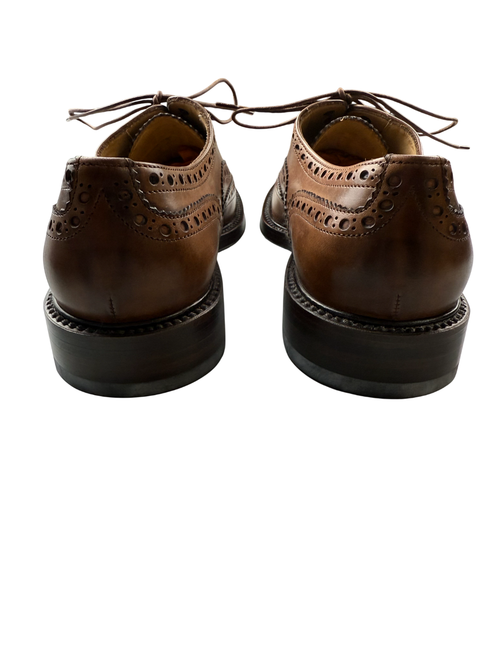 Scarpa Uomo Santoni - Francesina Stringata Brogue Rondine pelle Nocciola