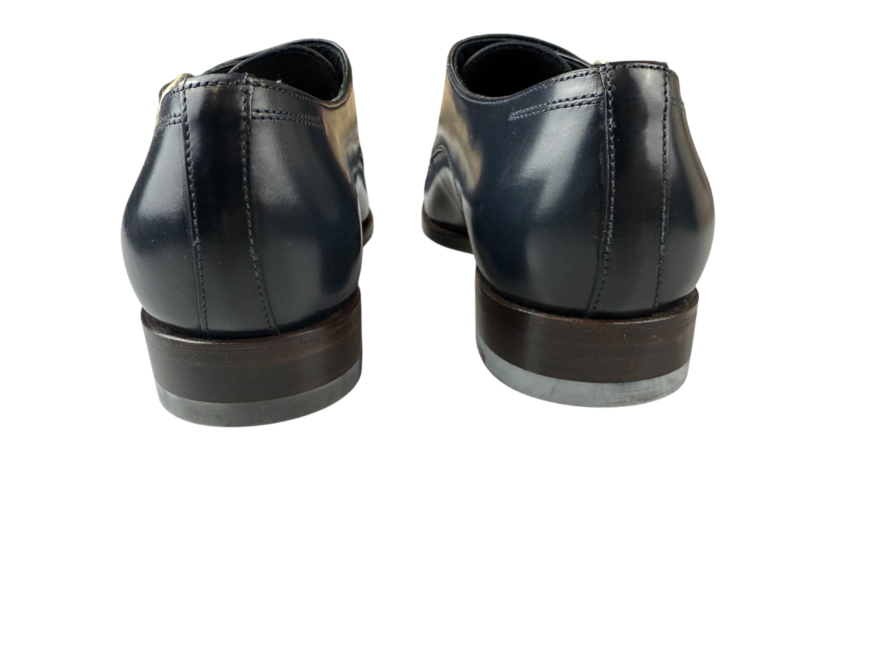 Scarpa Uomo Santoni - Doppia fibbia Cap Toe Pelle Blu