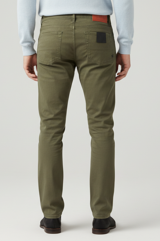 Pantalone PT05 SWING C526RT slim fit verde militare - vista posteriore - Made in Italy