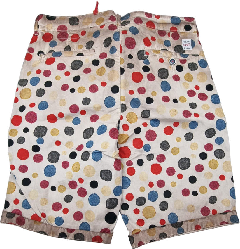Bermuda uomo Bob Company fantasia multicolore in tessuto tabacco, pantaloncini alla moda per uomo, dettaglio visibile in immagine