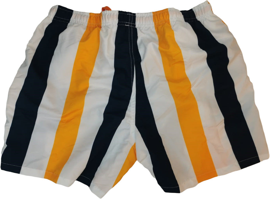 Boxer mare Uomo Gallo - fantasia righe - colore bianco/giallo/blu