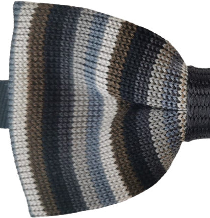 Papillon Uomo Gallo - Seta antracite/piombo Righe Multicolor