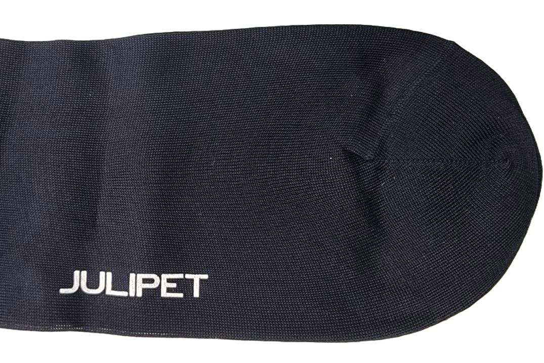 Calza lunga uomo Julipet - Teshy colore nero 100% cotone filo di scozia
