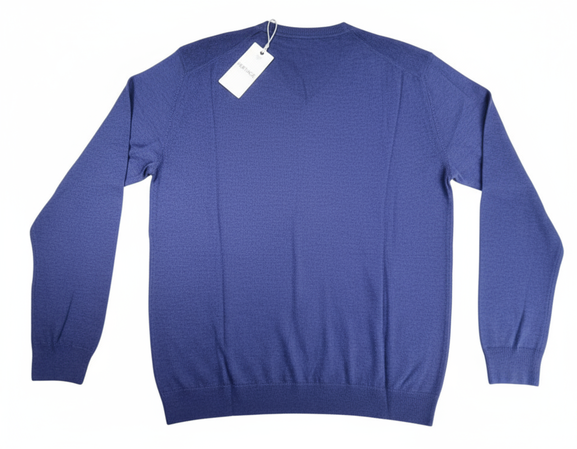 Maglia Heritage blu scollo a V professionale