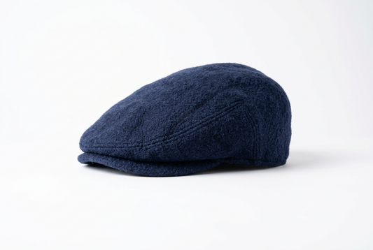Cappello uomo Montezemolo 100% lana blu Made in Italy