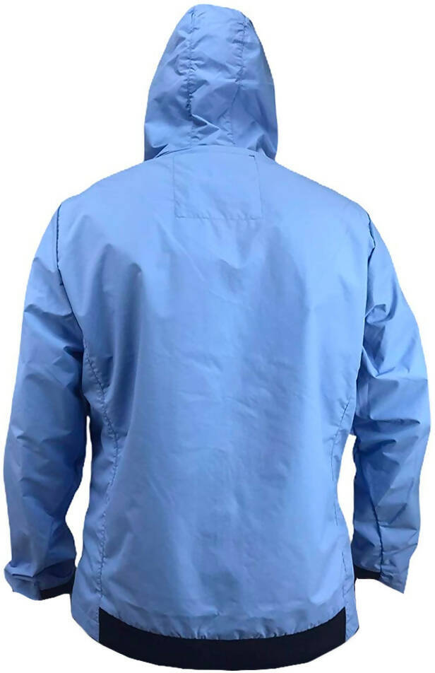 Giubbino uomo Sunstripes - impermeabile celeste con Cappuccio - Flyspecial