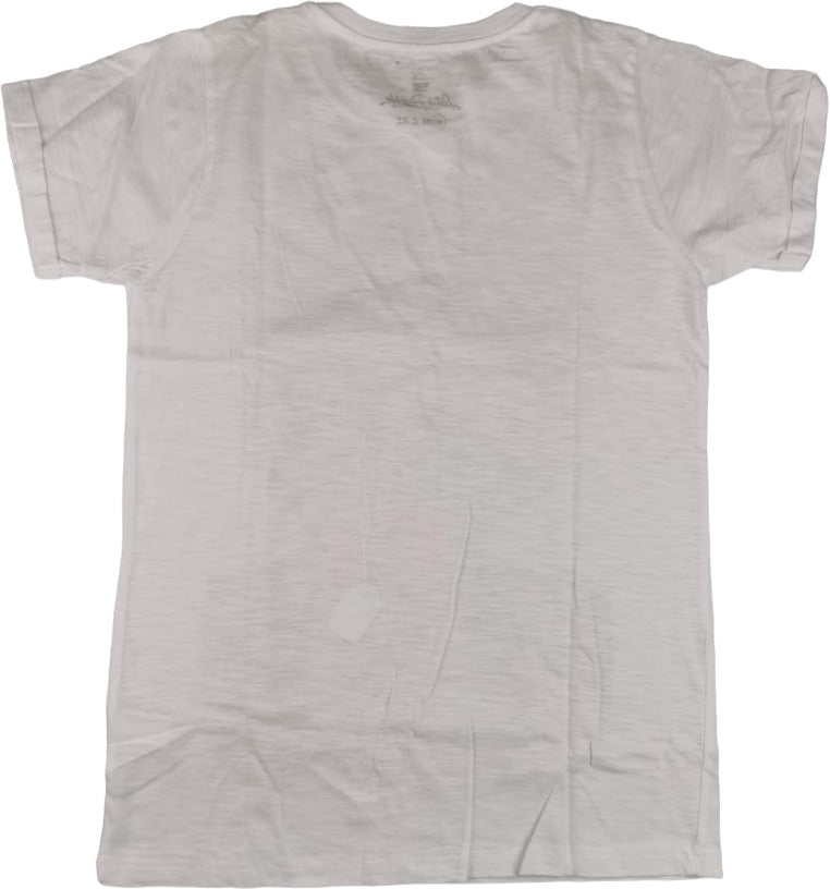 T-Shirt Uomo Let's Bubble Stampa Personaggi Bianco - Streetwear Creativo Italiano