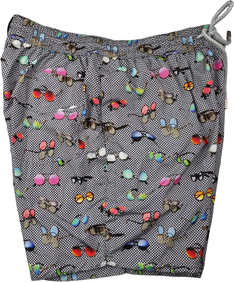 Boxer mare uomo Zeybra Portofino 1962 con fantasia colorata, tessuto leggero e comodo, ideale per mare e piscina.