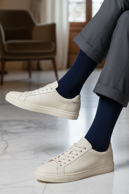 Gallo Men's Long Socks - Solid Blue