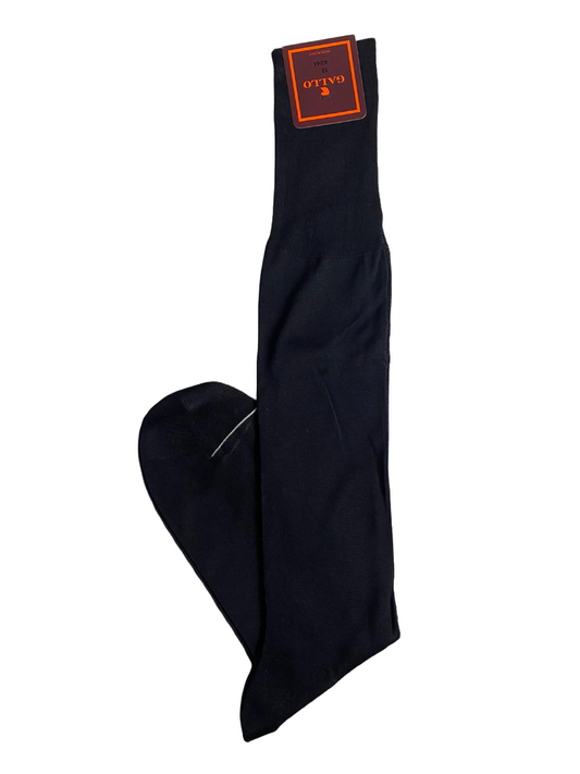 Calze Lunghe Uomo Gallo Nero Tinta Unita - Cotone 100% Eleganti Classiche