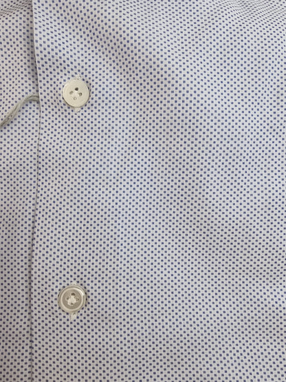 Camicia uomo Bagutta bianca microquadri slim in cotone