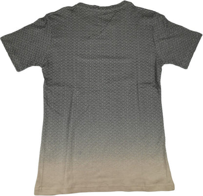 T-shirt uomo +39 Masq con fantasia sfumata cappuccino e nero, stile italiano premium, abbigliamento sportivo e casual.