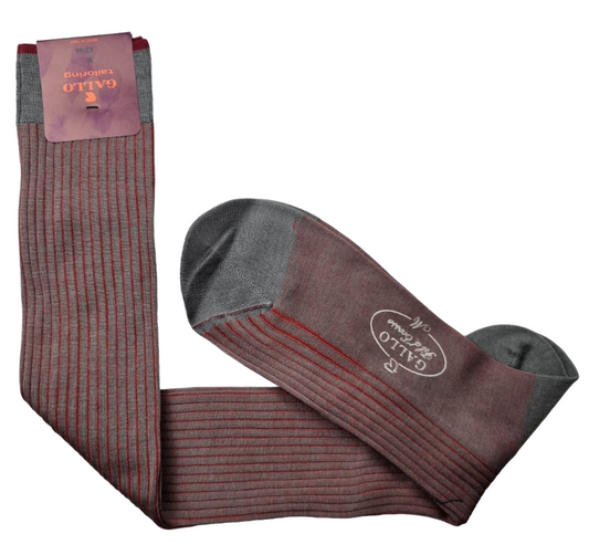 Calze lunghe uomo Gallo - Coste grigio/minio