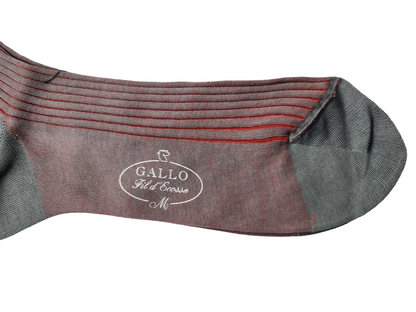 Gallo Men's Long Socks - Grey/Mini Ribbed