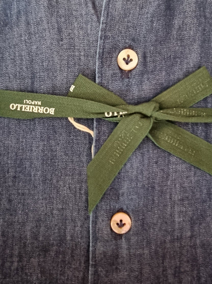 Camicia uomo Borriello Napoli - Collo francese - denim