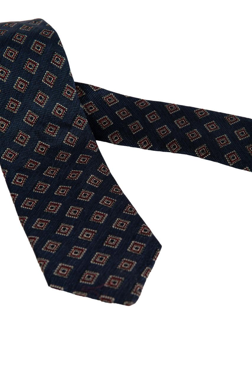 Bergamot Men's Tie - Blue Pattern Background