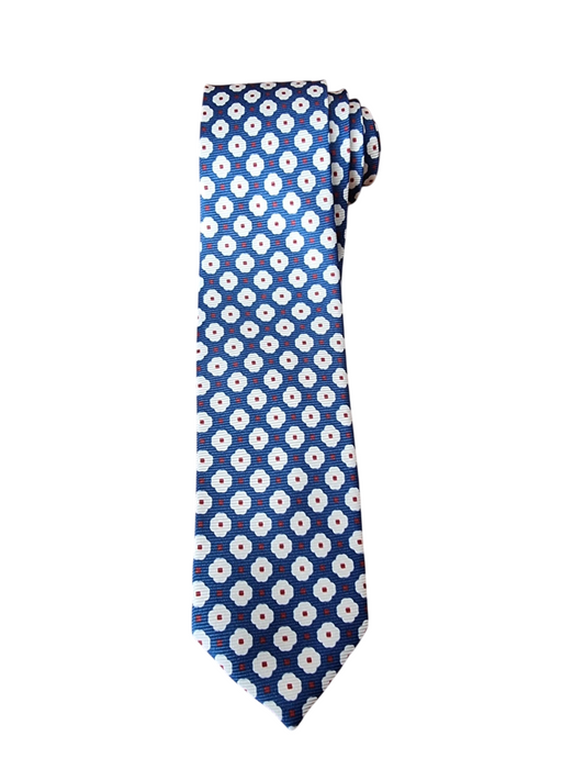 Barba Napoli Men's Tie - Floral Blue