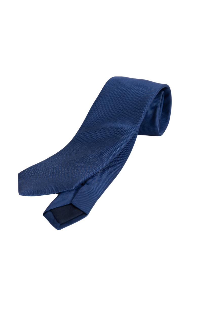 Cravatta uomo Bergamotto - Blu tinta unita