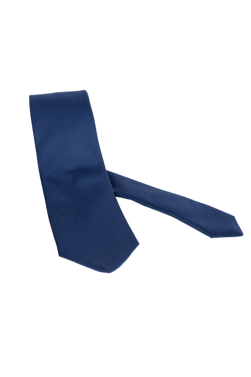 Cravatta uomo Bergamotto - Blu tinta unita