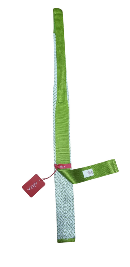 Altea Men's Tie - Green/White Silk Knit