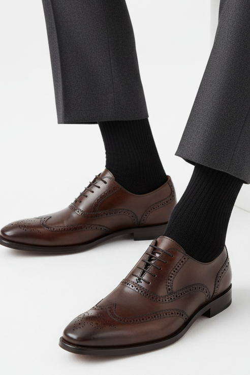 Long Rooster Socks for Men - Black