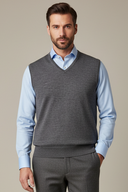 Maglia gilet uomo Paolo Pecora - Lana Scollo a V Made in Italy