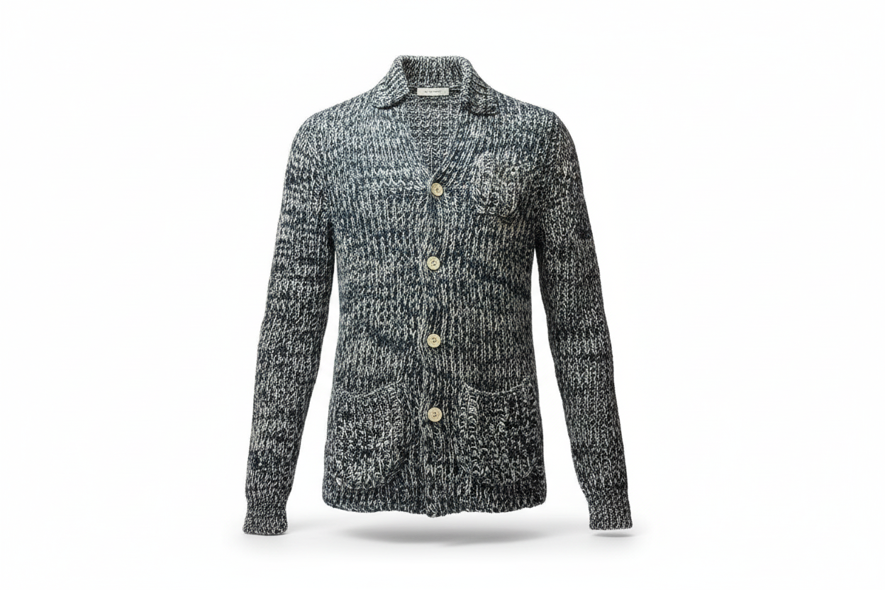 Giacca Cardigan uomo in maglia con bottoni - Paolo Pecora