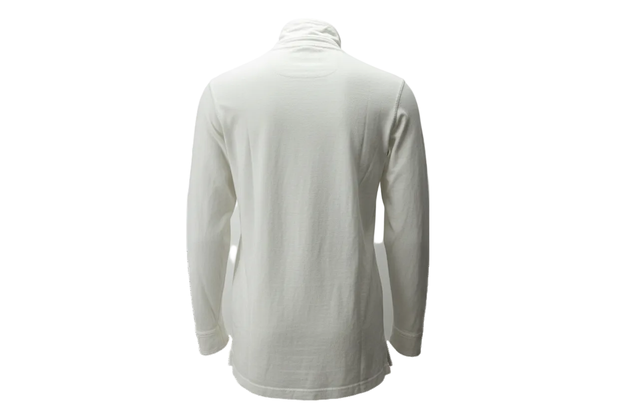 Polo uomo Blu Navy - maniche lunghe Bianca
