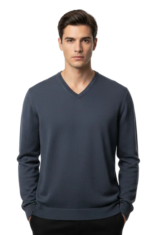 Maglia uomo Bramante - Scollo a V Colore Blu notte