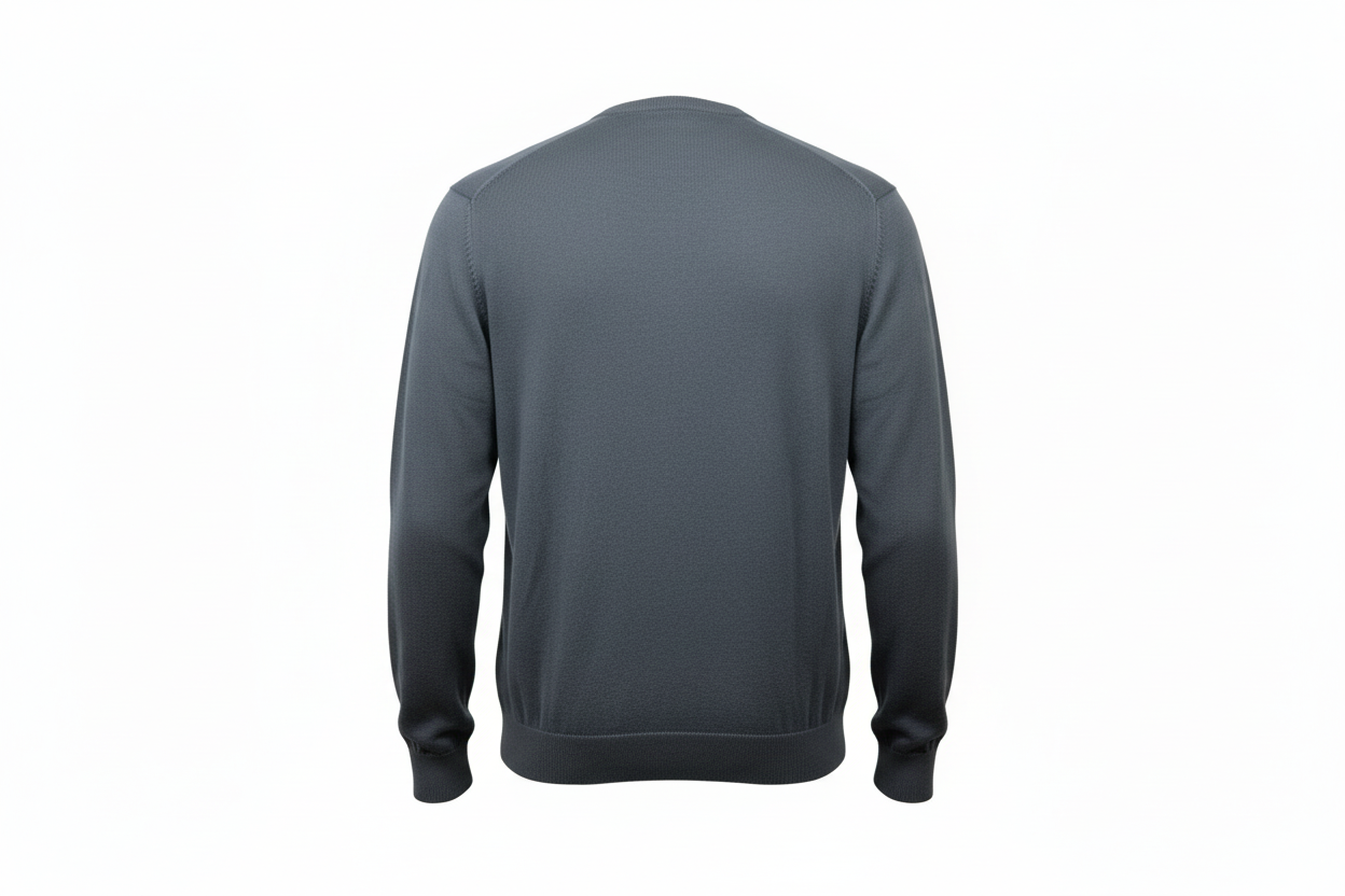 Maglia uomo Bramante - Scollo a V colore Grigio 100% Cotone Made in Italy