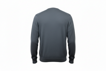 Maglia uomo Bramante - Scollo a V colore Grigio 100% Cotone Made in Italy