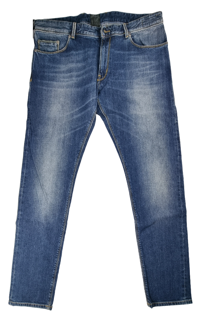 Jeans Uomo PT05 Slavato 5 Tasche - Denim Stretch Blu Chiaro Italiano MC12