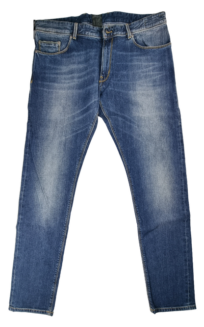 Jeans Uomo PT05 Slavato 5 Tasche - Denim Stretch Blu Chiaro Italiano MC12