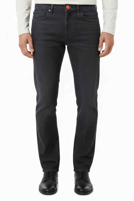 Jeans uomo PT 05 grigio in denim, modello slim fit con cinque tasche, pantaloni moda in tessuto denim.