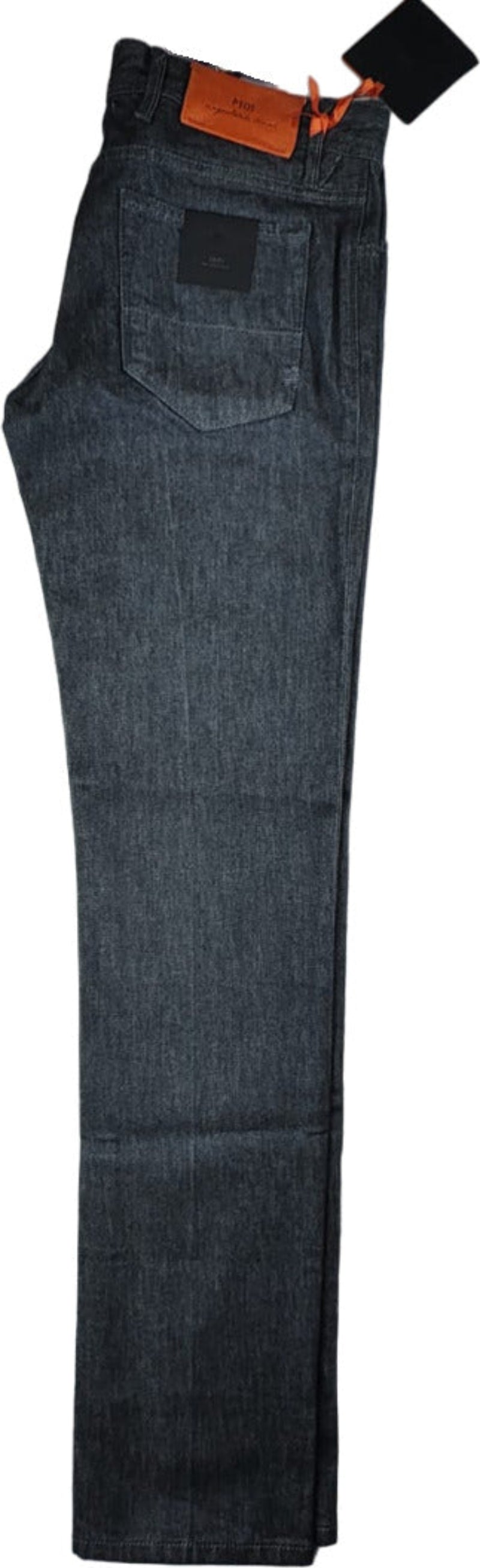 Jeans uomo PT 05 grigi in denim, stile super slim fit con cinque tasche, vestibilità moderna e dettagli classici.