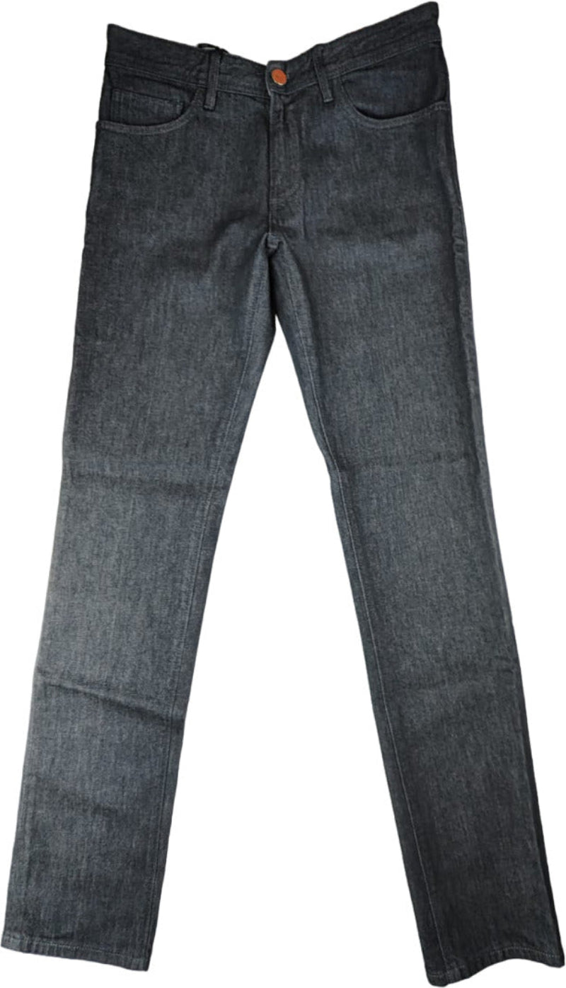 Jeans uomo PT 05 grigi slim fit con cinque tasche in denim, moda uomo, abbigliamento casual e moderno.