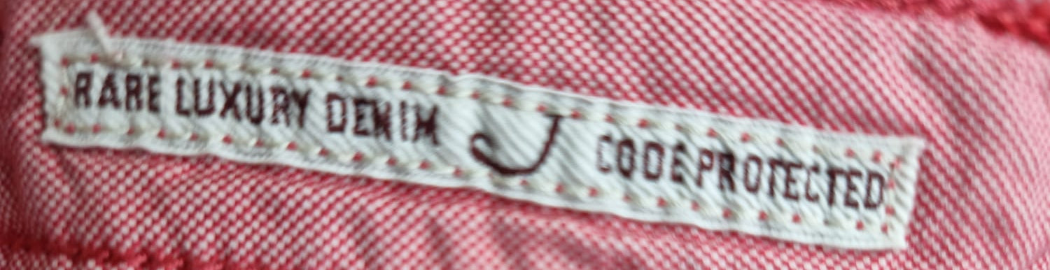 Pantalone Jacob Cohen PW688 cotone aragosta - dettaglio etichetta - Made in Italy
