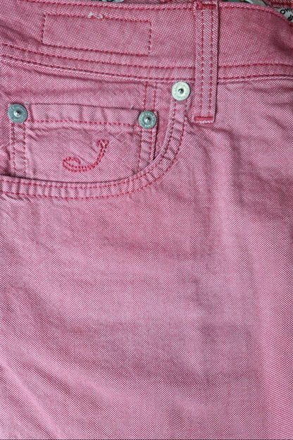 Pantalone Jacob Cohen PW688 cotone aragosta - dettaglio tasche - Made in Italy