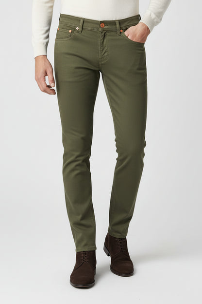Pantalone PT05 SWING C526RT slim fit verde militare - vista frontale - Made in Italy