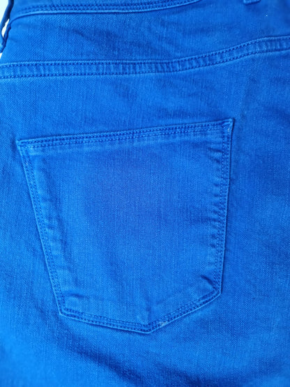 Pantalone PT05 cinque tasche blu elettrico - dettaglio chiusura - Made in Italy