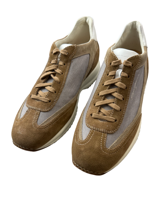 Scarpa Uomo Santoni Sneacker cammello fronte
