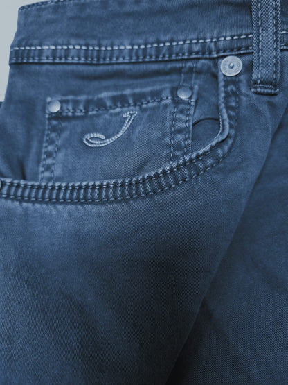 Pantalone Jacob Cohen PW622 Vintage cotone blu scuro - dettaglio tasche - Made in Italy