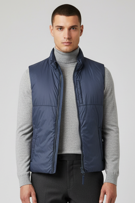 Smanicato uomo Invicta - Jersey Blu - Gilet Tecnico