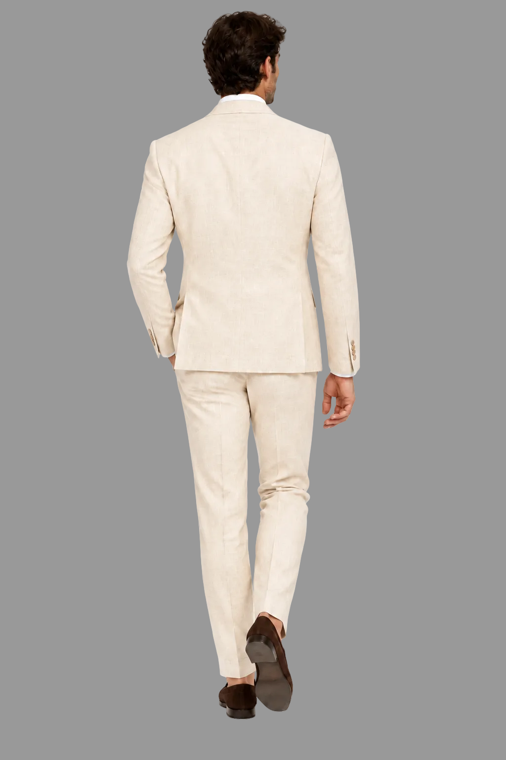 Abito uomo Cantarelli beige con tre bottoni retro