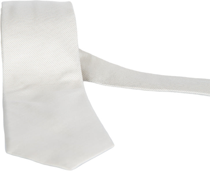 Cravatta uomo Altea in seta fantasia beige, elegante accessorio moda uomo con motivo distintivo.