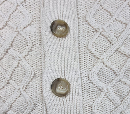 Cardigan uomo Ballantyne in maglia jacquard con bottoni, 100% cotone, elegante e di alta qualità, stile italiano.