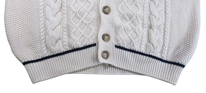 Cardigan uomo Ballantyne in maglia jacquard con bottoni, 100% cotone, elegante e di alta qualità, abbigliamento moda uomo.