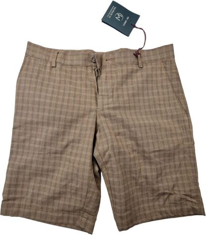 Bermuda uomo BerWich - fantasia quadri - beige