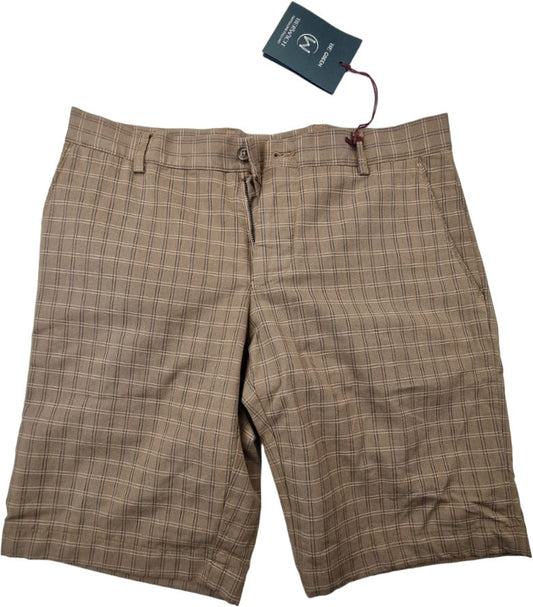 Bermuda uomo BerWich - fantasia quadri - beige